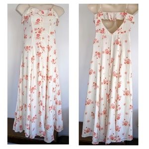 Floral Maxi Dress with cut out back "Josephine"